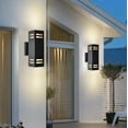 thumbnail image 4 of 2-Light Matte Black Outdoor Wall Lamp Waterproof Wall Lantern Exterior Sconce Light Fixture for Patio Courtyards Villa, 4 of 8