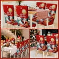 thumbnail image 7 of Set of 4 Christmas Chair Covers for Dining Chairs Merry Christmas Stretch Kitchen Parsons Chair Slipcovers Washable Santa Snowman Printed Chair Seat Cover for Xmas Holiday Party Home Decor, 7 of 7
