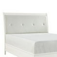 thumbnail image 3 of Hadly Classic Queen Sleigh Bed, Button Tufted Headboard, White Faux Leather, 3 of 5