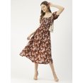 thumbnail image 3 of Moomaya Womens Printed Maxi Dress, Viscose Rayon Short Puff Sleeve Dresses, 3 of 8