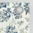 thumbnail image 4 of Sun Zero Arlo 2-Piece Textured Thermal Insulated Room Darkening Grommet Curtain Panel Pair, Blue Floral, 40"W x 84"L, 4 of 8
