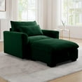 thumbnail image 3 of Lovableguy Corduroy Oversized Accent Chair with Storage Ottoman,Comfy Upholstered Armchair,Deep Seat Single Sofa Chair for Living Room Bedroom Apartment,Green, 3 of 8