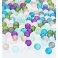 thumbnail image 4 of 200pcs Frosted Glass Beads 10 Color 8mm Sea Glass Beads Spacers Matte Bead Ocean Blue Loose Bead for Friendship Bracelet Necklace Mother's Day Summer Jewelry Making Mixed Color, 4 of 9