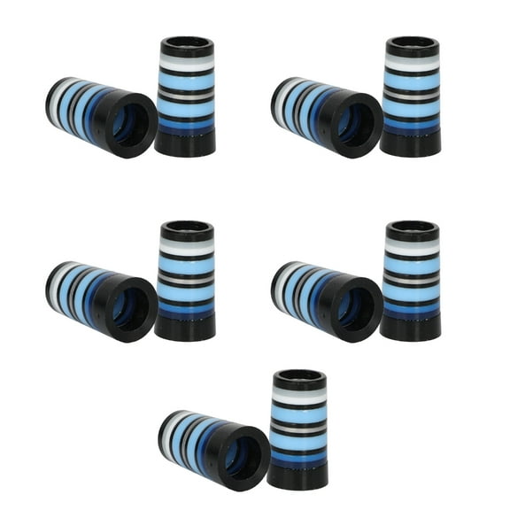 10Pcs Golfing Iron Ferrules Colorful Striped Golfing Iron Ferrules Fit 0.35Inch