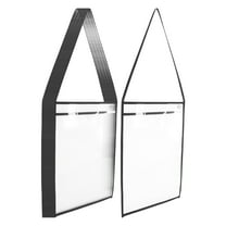 Masteelf Black Reusable Plastic Ticket Holders with Hanging Strap for Office Organization and Document Storage PET PVC