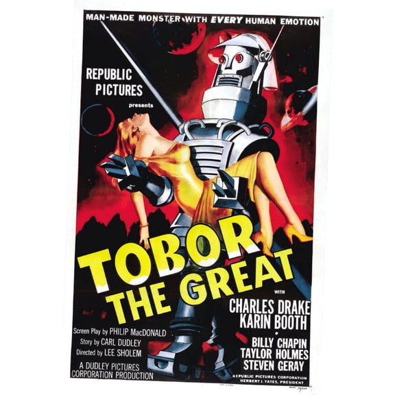 Tobor The Great Movie poster 12x16 Print on Metal Sign 12in x 16in Square Adults Z Posters