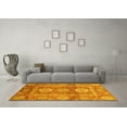 thumbnail image 3 of Ahgly Company Machine Washable Indoor Rectangle Abstract Yellow Modern Area Rugs, 8' x 12', 3 of 4