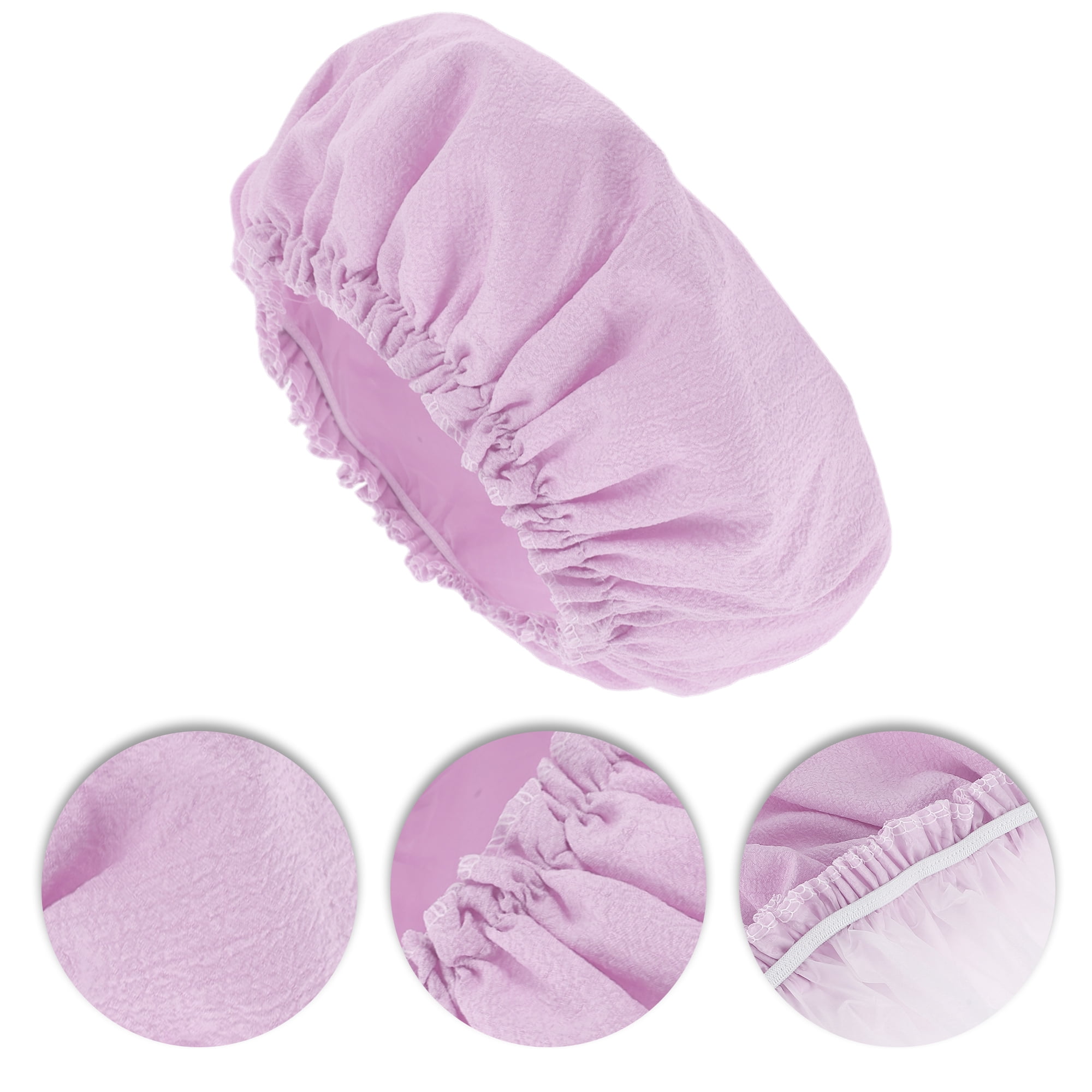 Unique Bargains Women's Lightweight Bath Caps 1 Pc Light Purple