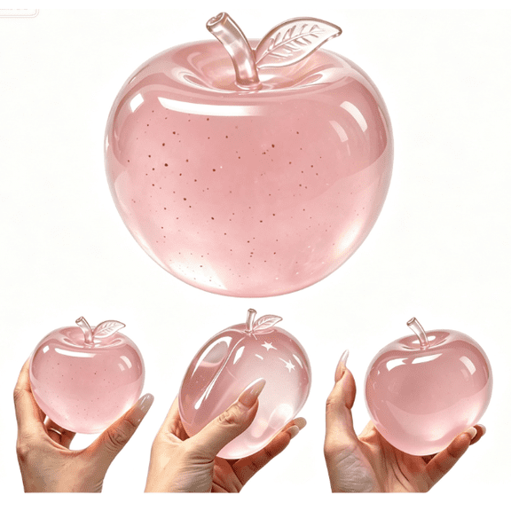 Apple Squishies, Pink Apple Squeeze Toys, Apples Squishies Fidget Toy, Soft Fruit Stress Balls for Adults Anxiety Relief Office Home, Sensory Toy
