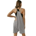 thumbnail image 3 of ADREAMLY Women Sling Short Jumpsuit Summer Racerback Sleeveless Romper with Pockets, 3 of 8