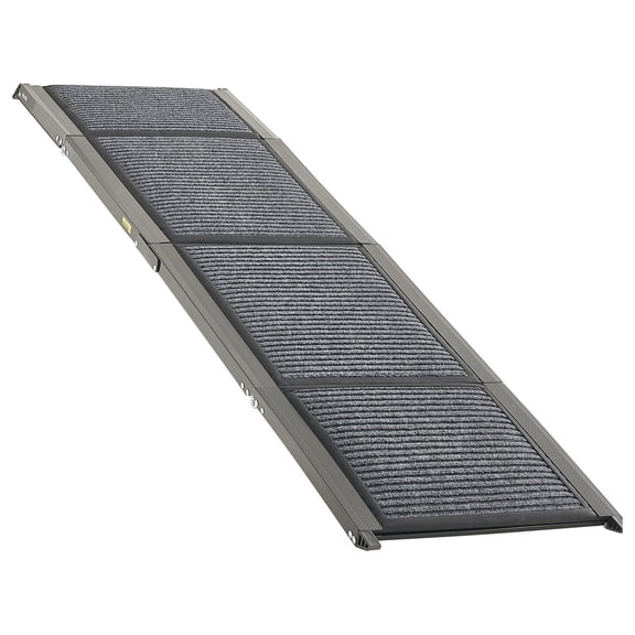 Dranite 63" L x 17" W Heavy-Duty Folding Dog Ramp for Cars, Supports Up to 250lbs, Non-Slip Felt Surface, Portable Pet Ramp for SUV & Truck Outdoor Use