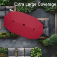 thumbnail image 2 of Autlaycil 13ft Extra Large Patio Umbrella with Solar Lights(Without Base) Red+Lights, 2 of 5