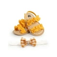 thumbnail image 3 of goowrom Baby Girls Sandals Anti-Slip Soft Sole Ruffle Flat Shoes, 3 of 9