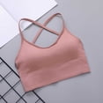thumbnail image 5 of Sngxgn Womens Longline Sports Bra - Workout Crop Tank Tops Padded Yoga Bra(Pink,M), 5 of 9
