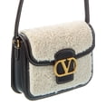 thumbnail image 3 of Valentino VLogo Shearling & Leather Shoulder Bag, Black, 3 of 5