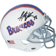 Boise State Broncos Schutt Black Matte Mini Football Helmet - Fanatics Authentic Certified