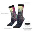 thumbnail image 4 of Logiee Cartoon Art Skull Print Adult Socks for Men & Women,Calf Socks, Ankle Socks,Boots Socks,Breathable Casual Sock,Unisex Crew Socks, 4 of 6