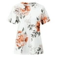 thumbnail image 7 of ITSAME Blouse for Womens, Elegant Shirt Lace Short Sleeve Round Neck Summer Casual Fashion T-Shirt White M, 7 of 7