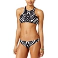 thumbnail image 2 of Bar III BLACK Prism Cheeky Hipster Bikini Swim Bottom, US X-Small, 2 of 4