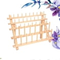 thumbnail image 2 of Wooden Thread Rack for Storage Durable Natural Wood Can Be Stained or Painted Khaki Color 7.5 x 4.5 Inches, 2 of 5