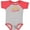Heather and Red, variant on Inktastic I'm Grandma's Favorite with Arrow and Hearts in Pink Boys or Girls Baby Bodysuit