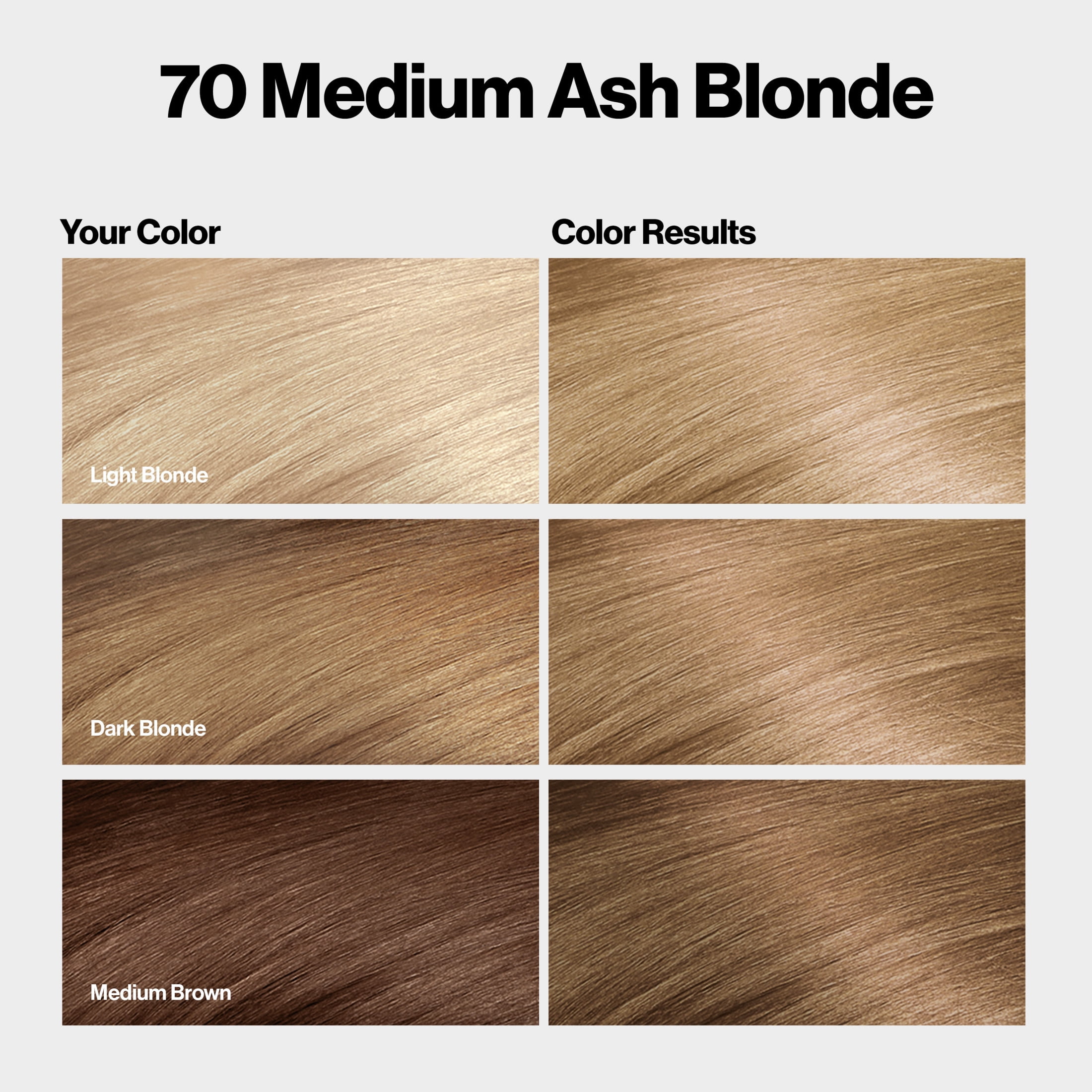 (3 pack) Revlon ColorSilk Permanent Hair Color, Bond Repair Complex, 70 Medium Ash Blonde, 1 pack