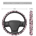 thumbnail image 3 of FOR U DESIGNS Washable Auto Steering Wheel Cover Pink Hearts Leopard Print Car Steering Wheel Protector Accessories for Women Girls Universal Fit SUV Truck, 3 of 4