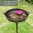 thumbnail image 3 of Bird Baths for Outdoor, 40 Inch High Vintage Metal Bird Bath with Cast Iron Bird Statues FreestandingBird Baths Birdfeeder Bowl for Outdoors Tray Patio Yard Lawn Decor, 3 of 15