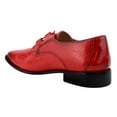 thumbnail image 3 of LIBERTYZENO Mens Genuine Leather Hornback Print Dress Shoes, Red, 3 of 6