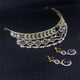 thumbnail image 5 of Boda Nupcial De Baile Conjunto De Joyas Aretes De De Imitación Diadema oro, 5 of 9