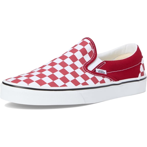 VANS U CLASSIC SLIP-ON UNISEX SNEAKERS - RED - Checkerboard Chili Pepper / Men 6 / Women 7.5 / Medium