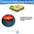 thumbnail image 5 of Solar Floating Lotus Flower Pool LED Lights - w/ Crysal Relfecting Anchor, Color Changing, Waterproof Pond Lily Pad Light Decor with Automatic Lights & Solar Panel - 1PC, Red, 5 of 11