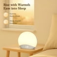 thumbnail image 2 of Sound Machine Sunrise Alarm Clock with Night Light, 26 Nature Inspired Sleep Sounds, 0-100% Dimmable Clock, Sunrise Lamp, Wake Up Light, Brown/Pink/White Noise Machine for Babys, Adults, Kids, 2 of 6
