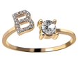 thumbnail image 1 of Finger Rings Simplicity English Letters Rings Fashion Jewelry Knuckle RingsNew for 2024 CD, 1 of 3