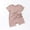 Brown, variant on Infant Summer Jumpsuit Child's Summer Jumpsuit Boys And Girls Baby Botton Short Sleeve Round Neck Cute Solid Shorts Rompers 6-12 Month Girl Clothes