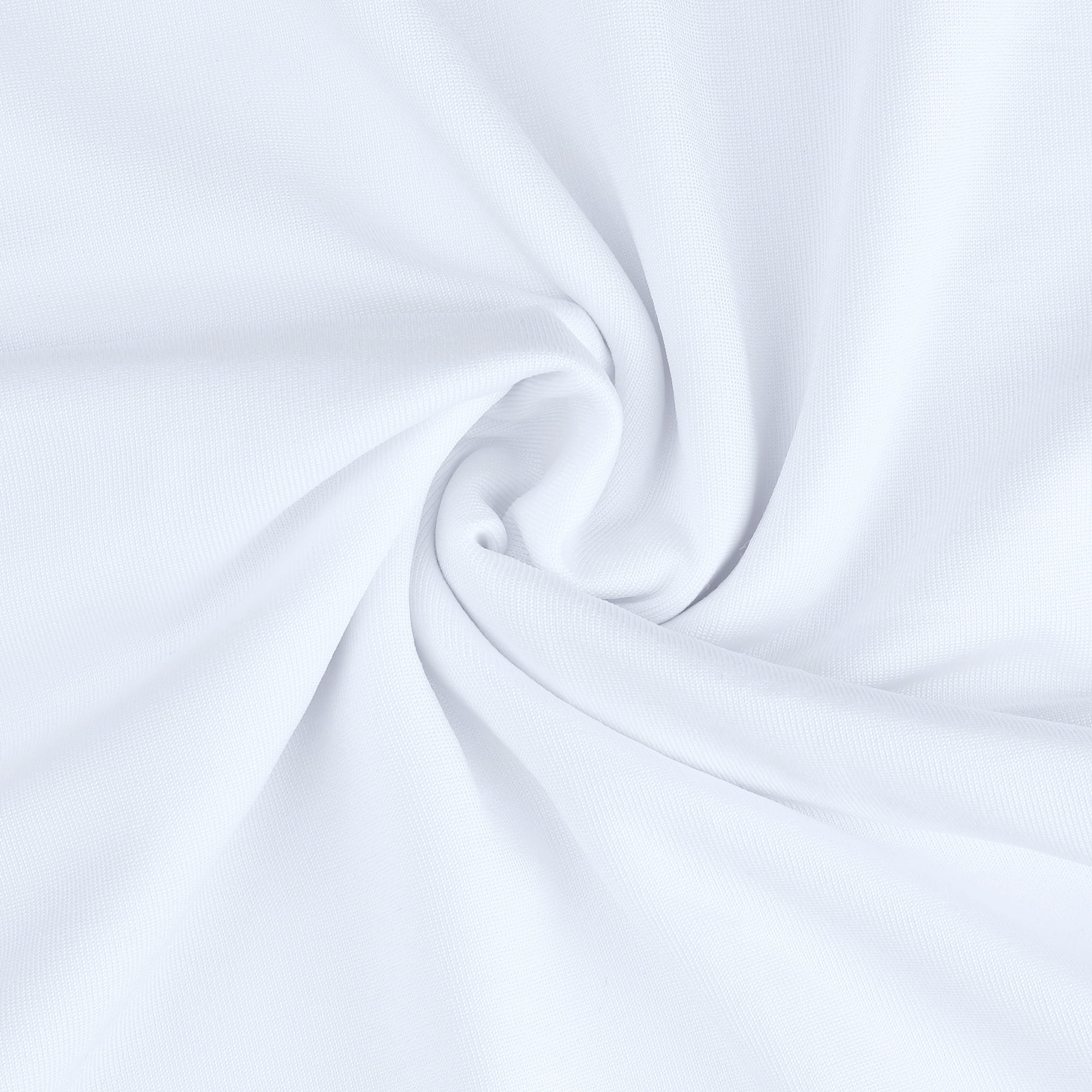 Unique Bargains Spandex Tablecloth 1 Pack Table Cover for 4 Foot Table White 4FT