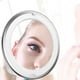 thumbnail image 2 of Espejo de tocador de maquillaje LED giratorio 2X shamjiam Espejo de maquillaje con aumento LED, 2 of 9