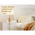 thumbnail image 3 of Full Size Boucle Bed Frame, Modern Beige Upholstered Platform Bed Frame with Headboard, 4 Storage Drawers, Wooden Slats Support, No Box Spring Needed, Easy Assembly, for Home Hotel, 3 of 9