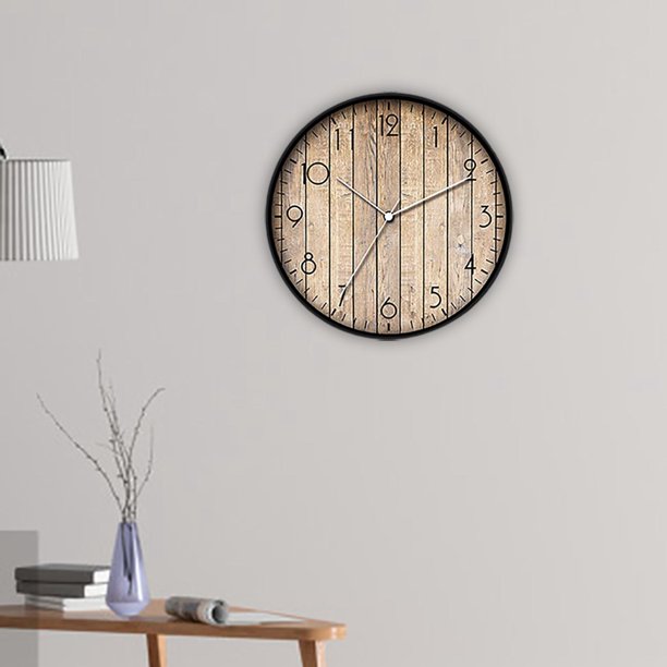 Reloj de pared de 12 ", relojes colgantes silenciosos que no hacen tictac, reloj que con batería, adorno para , BLESIY reloj de pared de la sala de estar