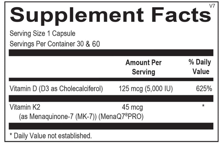 Vitamin K2 with D3 (30ct) by Ortho Molecular Products