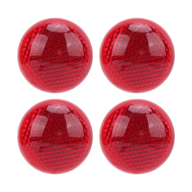 Reflector Rojo, Calcomanía Reflectante Tridimensional Redonda De Confiabilidad De 4 Piezas Para Automóvil Motocicleta
