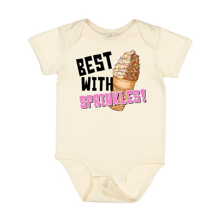 

Inktastic Best with Sprinkles Ice Cream Twist Cone Gift Baby Boy or Baby Girl Bodysuit