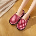 thumbnail image 4 of House Slippers for Women Men - polka dots dark red Lightweight House Shoes Fuzzy Slippers, Soft Slip-On Cozy House Slippers for Woman Indoor Outdoor, 4 of 7