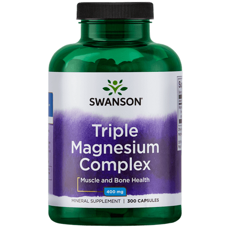 Swanson Triple Magnesium Complex Capsules, 400 mg, 300 (Best Magnesium Taurate Supplement)