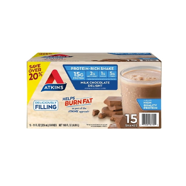 Atkins Gluten Free ProteinRich Shake, Milk Chocolate Delight, Keto