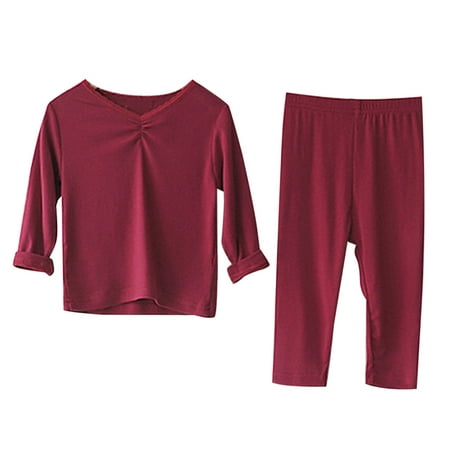 

Fsqjgq 3-6 Month Jacket Girl Baby Girls Boys Autumn Solid Cotton Long Sleeve Long Pants Tops Set Outfits Clothes Cute Girls Size 7 Outfits Cotton Red 90