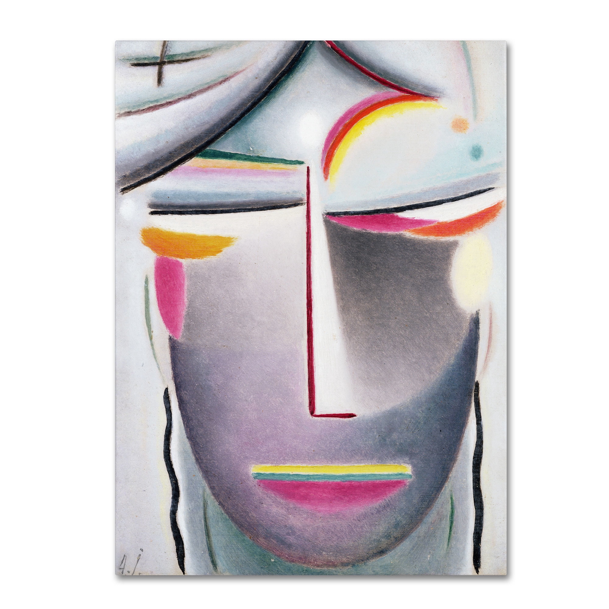 Trademark Fine Art "Head (Dark Buddha), 1927" Canvas Art by Alexej von Jawlensky