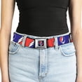 thumbnail image 5 of Grateful Dead Belt, Seatbelt Buckle Belt, Steal Your Face Lightning Bolt Repeat Red White Blue, 34 to 52 Inches, 5 of 9