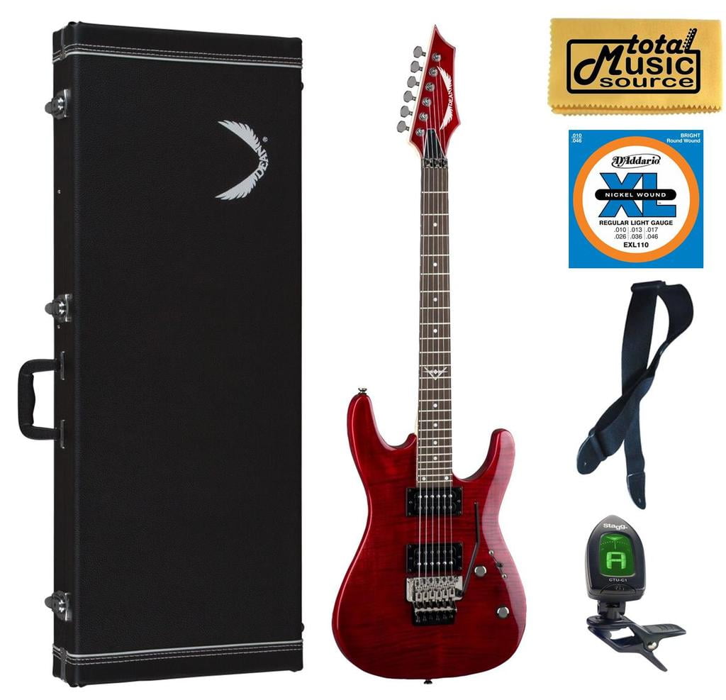 Dean C350F TRD HSCASE Electric Guitar, Floyd Rose Trans Red, Hard Case  Bundle - Walmart.com