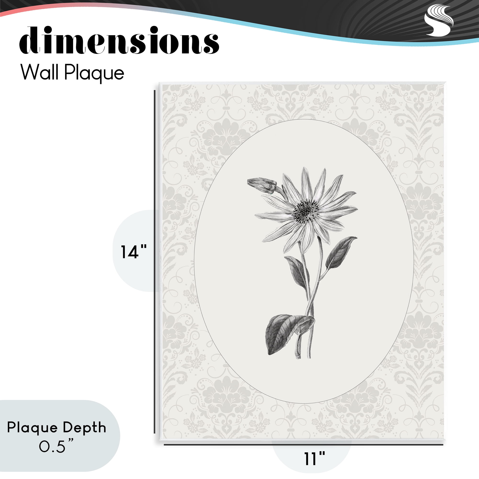 Stupell Industries Antique Botanical & Lace Wall Plaque Art, design by CAD Designs